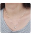 Gingerbread Man Cookie Designed With CZ Silver Necklace SPE-5231